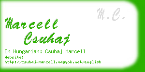 marcell csuhaj business card